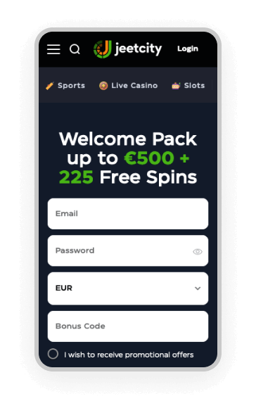 Jeetcity Canada mobile app bonuses