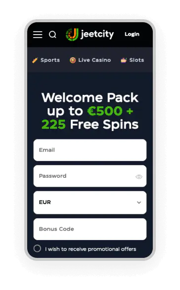 Jeetcity Canada mobile app bonuses