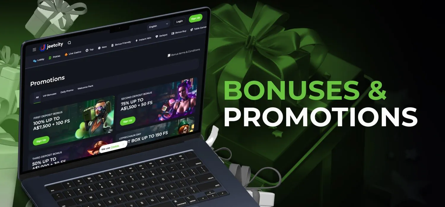 JeetCity Bonusangebote Übersicht für Spieler